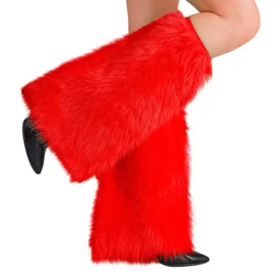 Benvärmare Fluffiga Röd - One size