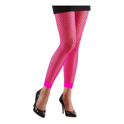 Fisknätsleggings Neonrosa - One size