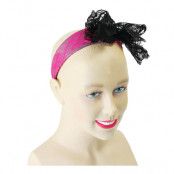 Hårband rosa med Rosett - One size