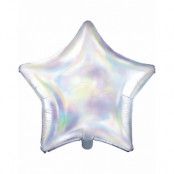 Iriserande Stjärnformad Folieballong 48 cm