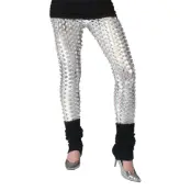 Leggings Punk Silver Metallic - One size