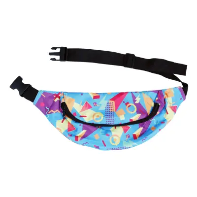 Midjeväska 80-tal Blå Mönster - One size