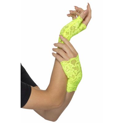 Näthandskar Korta Gul