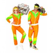 Neon Orange 80-tals Grilldress / Träningsdress Unisex Dräkt