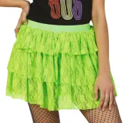 Neongrön 80-tals Kjol - One size