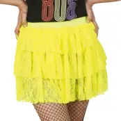 Neongul 80-tals Kjol - One size