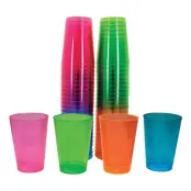 UV Neon Plastmuggar - 50-pack