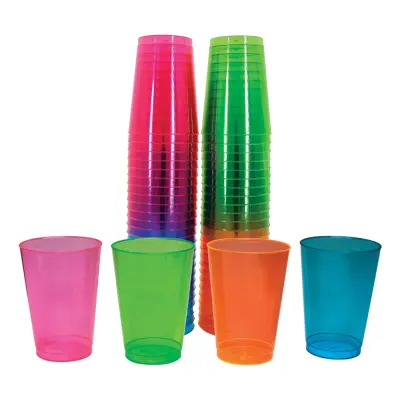 UV Neon Plastmuggar - 50-pack