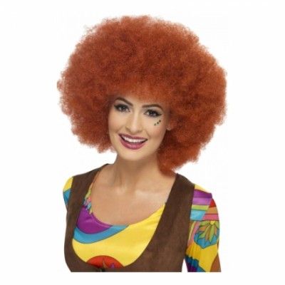 60-tals Rödbrun Afroperuk - One size