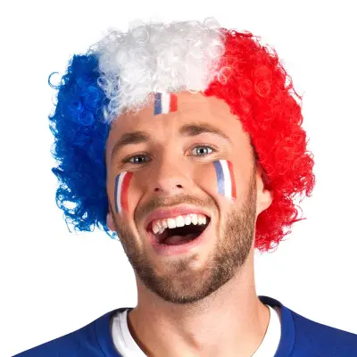 Afroperuk Blå/Vit/Röd - One size