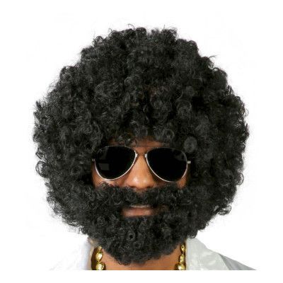 Afroperuk Svart med Skägg - One size