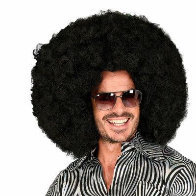 Gigantisk Svart Afroperuk - One size