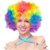 Peruk Afro Blandade Färger