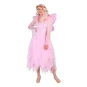 Älva Klänning Rosa Deluxe Maskeraddräkt - Small/Medium