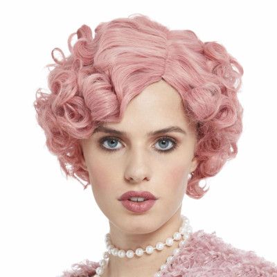 20-tals Flapper Pastellrosa Peruk - One size