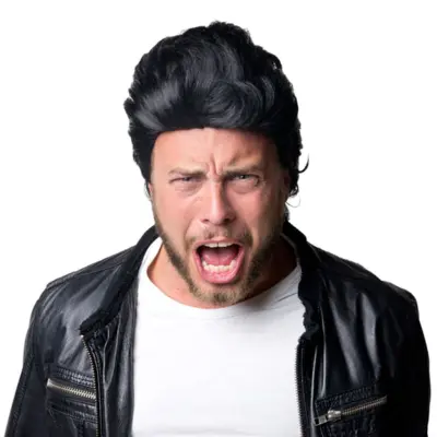 50-tal Herr Peruk - One size