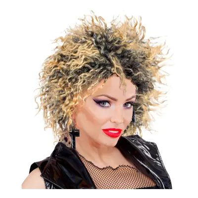 80-tals Pop Stjärna Kort Peruk - One size