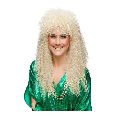 80-tals Våfflad Peruk - One size