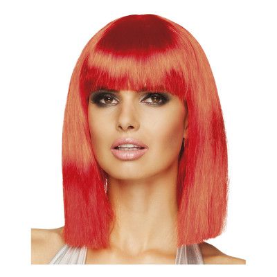 90-tals Dance Neonröd Peruk - One size