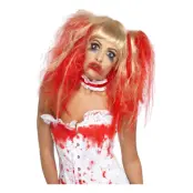 Blodfärgad Peruk - One size