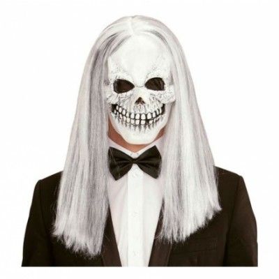 Dödskallemask med Peruk - One size