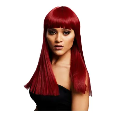 Alexia Lång Röd Deluxe Peruk - One size