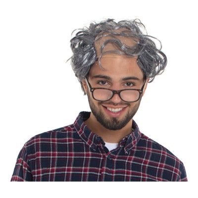 Morfar Peruk med Överkam - One size