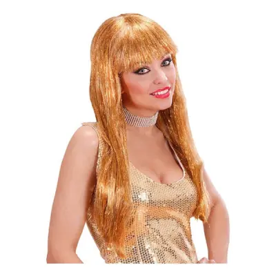 Glamour Guld Lång Peruk - One size