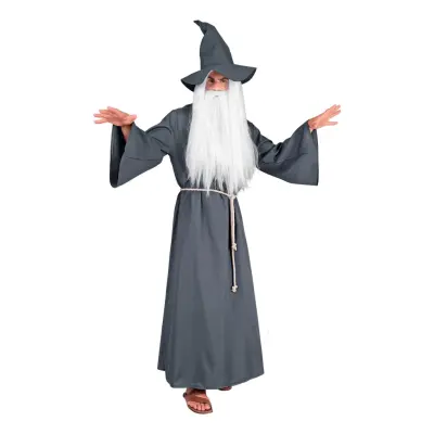 Grå Trollkarl Maskeraddräkt - Small/Medium