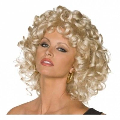 Grease Sandy Lockig Peruk - One size