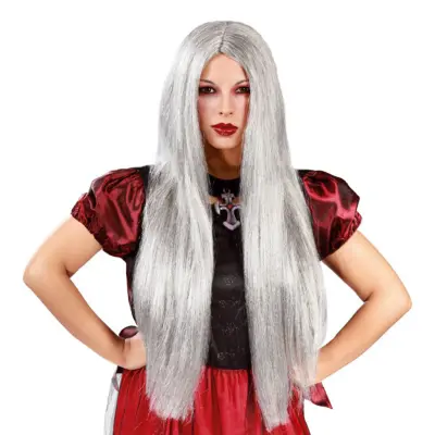Häxa Grå Peruk - One size
