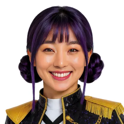 K-Pop Starry Buns Peruk - One size