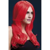 Khloe Peruk Neonröd 66cm