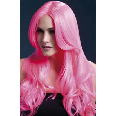 Khloe Peruk Neonrosa 66cm