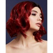 Kourtney Deluxe Wig - Kan Styles! - Kort Rubinröd Peruk