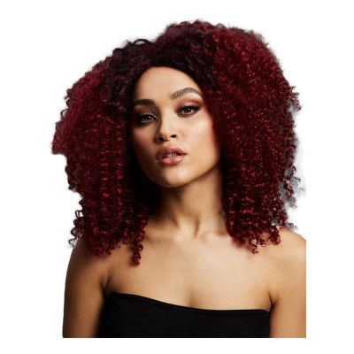 Lizzo Plommon Tvåtonad Lockig Peruk - One size