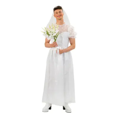 Manlig Brud Maskeraddräkt - Medium