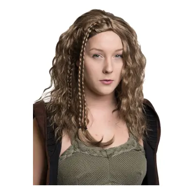 Medeltidskvinna med Flätor Peruk - One size