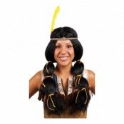 Pocahontas med Pannband Peruk - One size