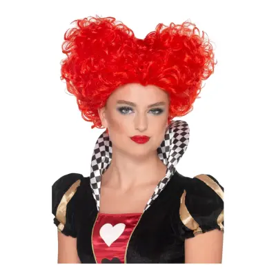 Red Queen Hjärtformad Peruk - One size