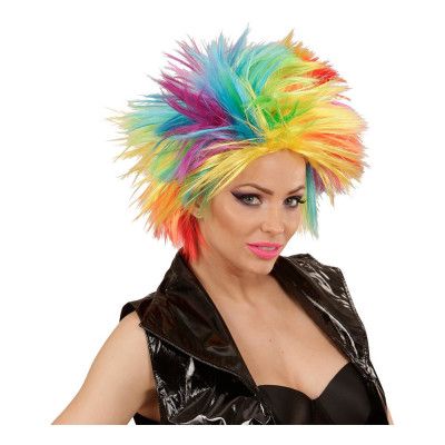 Regnbågsfärgad Punkare Peruk - One size
