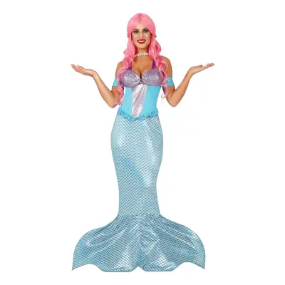 Sjöjungfru Klänning Maskeraddräkt - Large