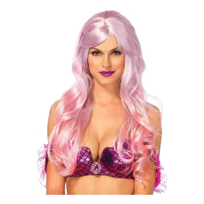 Sjöjungfru Rosatonad Deluxe Peruk