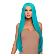 Superlång UV Neonturkos Deluxe Peruk - One size