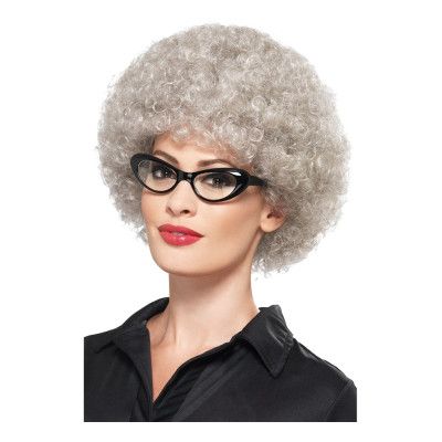 Tant Krullig Grå Peruk - One size