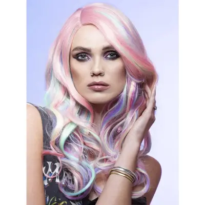 Unicorn Dream™ Queen Bitch™ Peruk Pastellfärgad