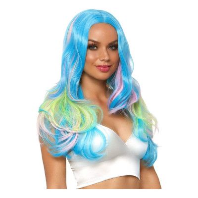 Unicorn Lång Deluxe Peruk - One size