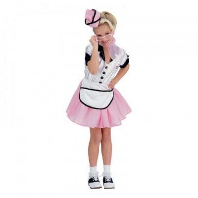 50-tals Läskflicka Barn Maskeraddräkt