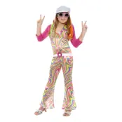 60-tals Hippieflicka Barn Maskeraddräkt - Medium