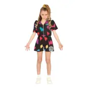 80-tals Telepatisk Tjej Barn Maskeraddräkt - Large